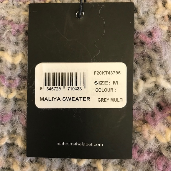 NWT NICHOLAS Maliya marled alpaca-blend sweater Medium - Picture 4 of 15